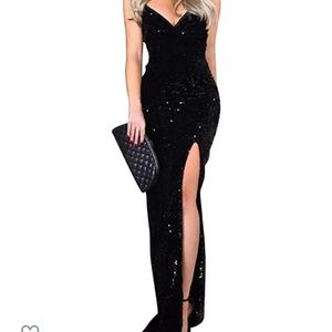 Black sequin dress